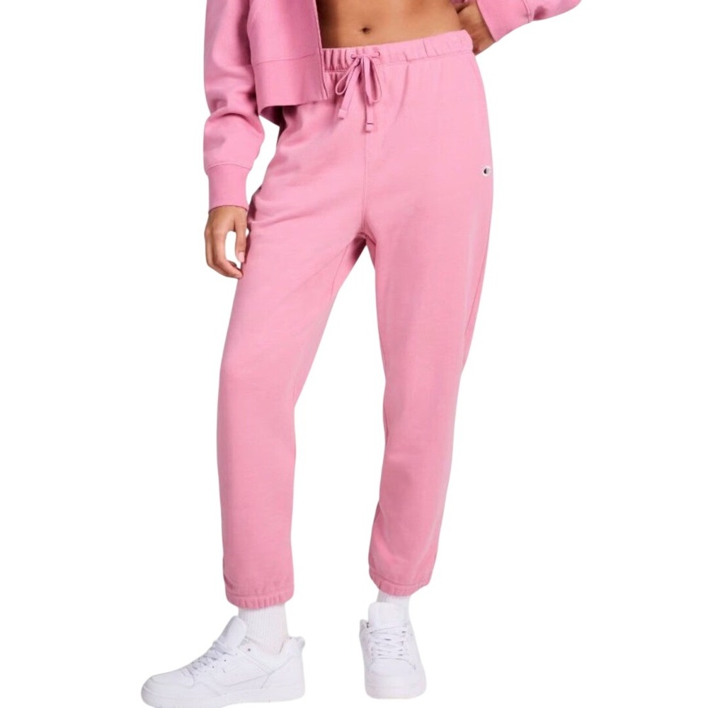 Champion Women's Pink Straight Leg Drawstring Sweatpants Size Large